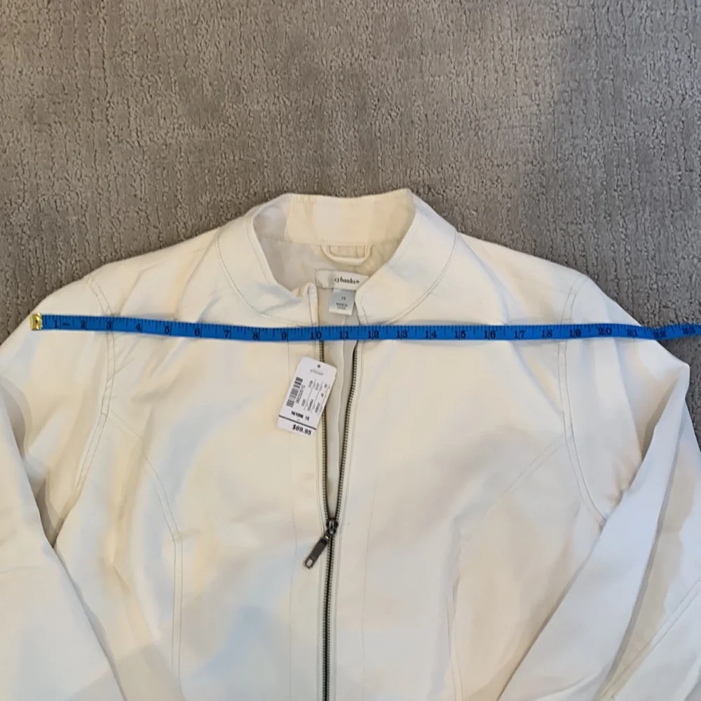 CJ Banks • leather look jacket